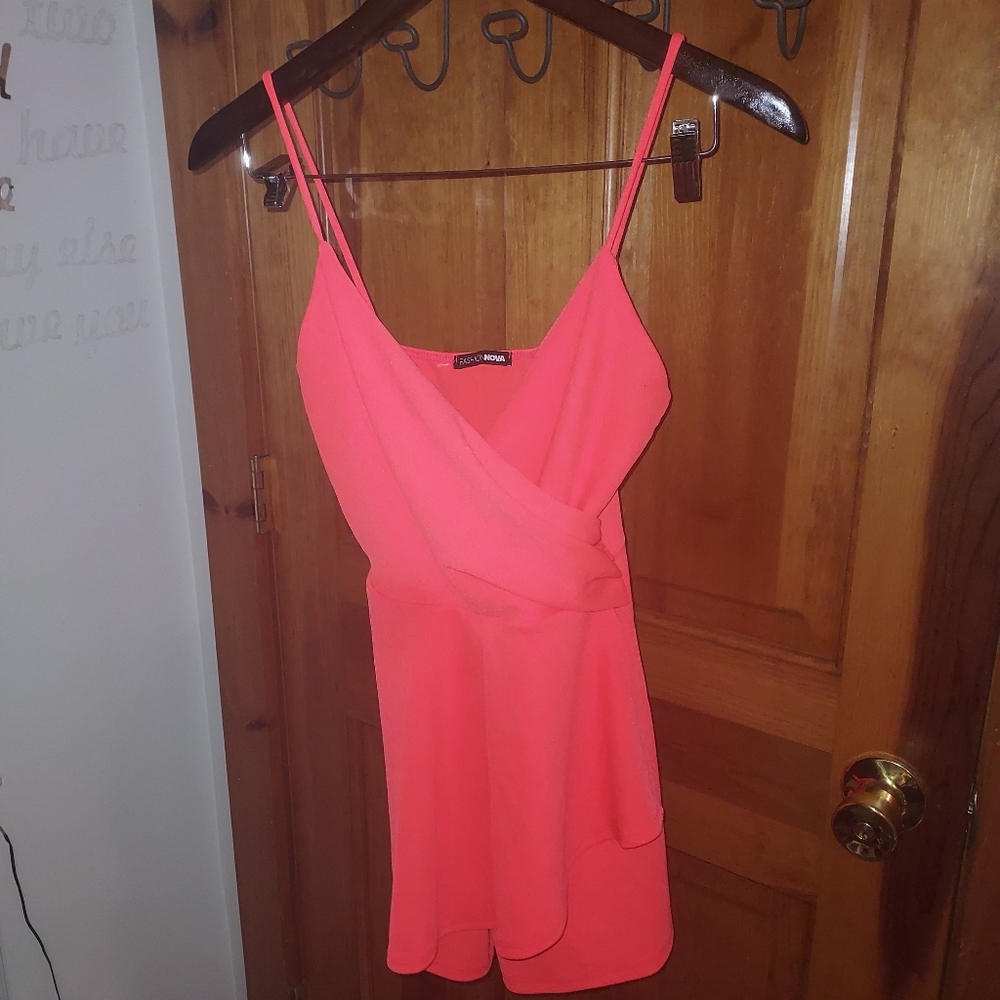 Hot pink fashion nova romper